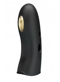 Черная вибронасадка на палец с электростимуляцией Marico - Baile - купить с доставкой в Черкесске