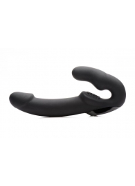 Черный безремневой страпон Urge Silicone Strap On с пультом ДУ - 24 см. - XR Brands - купить с доставкой в Черкесске