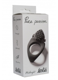 Черное эрекционное виброкольцо Pure Passion Midnight - Lola Games - в Черкесске купить с доставкой