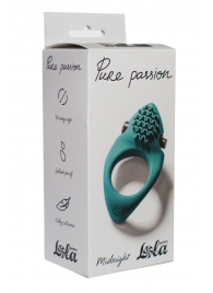 Зеленое эрекционное виброкольцо Pure Passion Midnight - Lola Games - в Черкесске купить с доставкой
