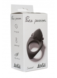 Черное эрекционное виброкольцо Pure Passion Sunset - Lola Games - в Черкесске купить с доставкой
