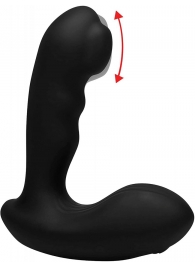 Черный стимулятор простаты Alpha-Pro 7X P-Milker Silicone Prostate Stimulator with Milking Bead - XR Brands - в Черкесске купить с доставкой