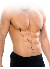 Черные электрические зажимы для сосков Shock Therapy Nipple Clamps - Pipedream - купить с доставкой в Черкесске