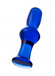 Голубая стеклянная анальная втулка - 12 см. - Sexus
