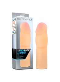 Телесная насадка-удлинитель на пенис PERFORMANCE 1.5INCH COCK XTENDER - 16 см. - Blush Novelties - в Черкесске купить с доставкой
