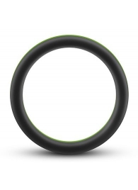 Черно-зеленое эрекционное кольцо Silicone Go Pro Cock Ring - Blush Novelties - в Черкесске купить с доставкой