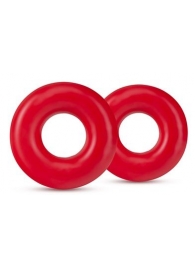 Набор из 2 красных эрекционных колец DONUT RINGS OVERSIZED - Blush Novelties - в Черкесске купить с доставкой