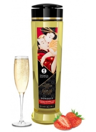 Массажное масло с ароматом клубники и шампанского Romance - 240 мл. - Shunga - купить с доставкой в Черкесске