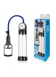 Прозрачная вакуумная помпа Sex Expert с манометром - Sex Expert - в Черкесске купить с доставкой