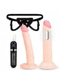 Регулируемые трусики с 2 насадками - 16 и 15 см. - Lux Fetish - купить с доставкой в Черкесске