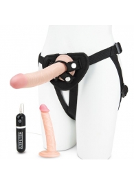 Регулируемые трусики с 2 насадками - 16 и 15 см. - Lux Fetish - купить с доставкой в Черкесске