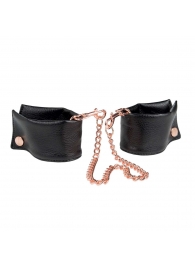 Черные мягкие наручники Entice French Cuffs с цепью - California Exotic Novelties - купить с доставкой в Черкесске