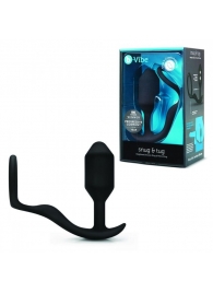 Черное эрекционное кольцо с анальным плагом Snug   Tug - b-Vibe - в Черкесске купить с доставкой