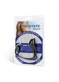 Стимулятор простаты с фиксацией эрекционным кольцом Prostate Gear - BlueLine - в Черкесске купить с доставкой
