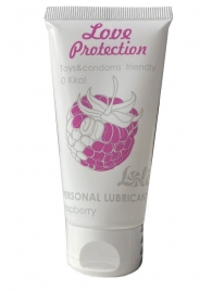 Лубрикант на водной основе с ароматом малины Love Protection Raspberry - 50 мл. - Lola Games - купить с доставкой в Черкесске