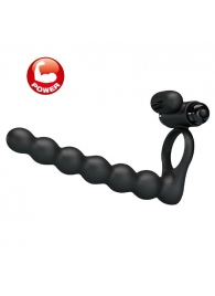 Черная насадка для двойной стимуляции Hercules Penis Sheath III - 15,3 см. - Baile - купить с доставкой в Черкесске