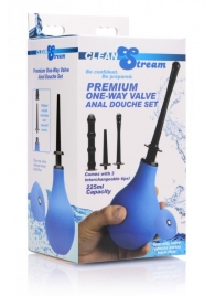 Анальный душ с 3 насадками Premium One-way Valve Anal Douche Set - XR Brands - купить с доставкой в Черкесске