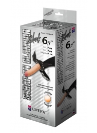 Пояс-трусики с насадкой Glamour - 17 см. - LOVETOY (А-Полимер) - купить с доставкой в Черкесске