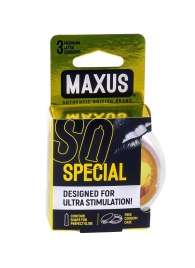 Презервативы с точками и рёбрами в пластиковом кейсе MAXUS Special - 3 шт. - Maxus - купить с доставкой в Черкесске