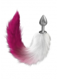 Серебристая анальная пробка с розовым хвостом Galaxy - Lola Games - купить с доставкой в Черкесске