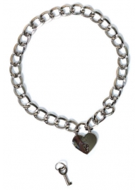 Серебристый ошейник Embrace с ключиком - Lola Games - купить с доставкой в Черкесске