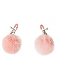 Зажимы на соски Angelic с розовыми меховыми шариками - Lola Games - купить с доставкой в Черкесске