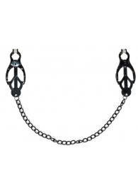 Зажимы на соски Darkside с цепочкой - Lola Games - купить с доставкой в Черкесске