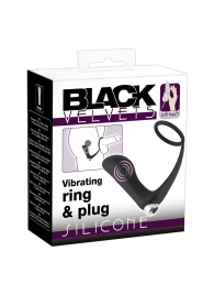 Черное эрекционное кольцо с анальной вибропробкой Vibrating Ring   Plug - Orion - в Черкесске купить с доставкой