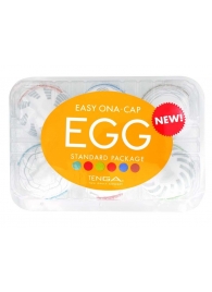 Набор из 6 мастурбаторов Tenga EGG Easy Beat с различным рельефом - Tenga - в Черкесске купить с доставкой