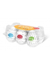 Набор из 6 мастурбаторов Tenga EGG Easy Beat с различным рельефом - Tenga - в Черкесске купить с доставкой
