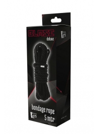 Черная веревка для шибари DELUXE BONDAGE ROPE - 5 м. - Dream Toys - купить с доставкой в Черкесске