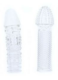 Комплект из 2 прозрачных насадок на пенис PENIS EXTENDER PACK - Dream Toys - в Черкесске купить с доставкой