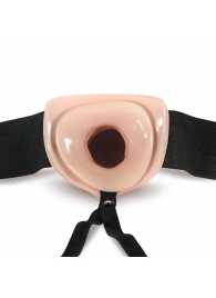 Телесный полый страпон Dr. Skin 6 Inch Hollow Strap On - 15,2 см. - Blush Novelties - купить с доставкой в Черкесске