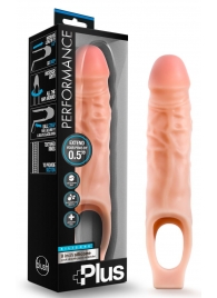Телесный реалистичный фаллоудлинитель 9 Inch Silicone Cock Sheath Penis Extender - 22,86 см. - Blush Novelties - в Черкесске купить с доставкой