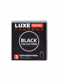 Черные презервативы LUXE Royal Black Collection - 3 шт. - Luxe - купить с доставкой в Черкесске