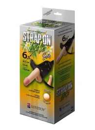 Пояс-трусики с 2 насадками Exotic-Sara - 16,5 см. - LOVETOY (А-Полимер) - купить с доставкой в Черкесске
