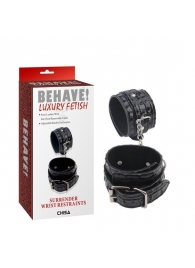 Черные наручники Surrender Wrist Restraints - Chisa - купить с доставкой в Черкесске