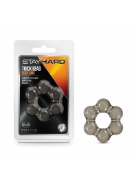 Дымчатое эрекционное кольцо Stay Hard Thick Bead Cock Ring - Blush Novelties - в Черкесске купить с доставкой