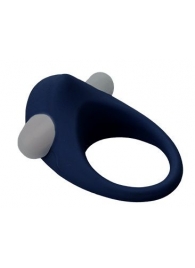 Гладкое синее эрекционное виброкольцо STIMU RING - Dream Toys - в Черкесске купить с доставкой