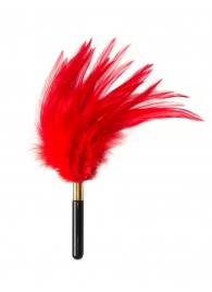 Красный перьевой тиклер Plume - 23 см. - Lola Lingerie - купить с доставкой в Черкесске