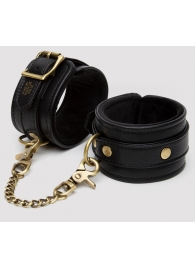 Черные оковы на ноги Bound to You Faux Leather Ankle Cuffs - Fifty Shades of Grey - купить с доставкой в Черкесске