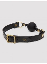Черный кляп-шар Bound to You Faux Leather Ball Gag - Fifty Shades of Grey - купить с доставкой в Черкесске