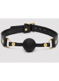 Черный кляп-шар Bound to You Faux Leather Ball Gag - Fifty Shades of Grey - купить с доставкой в Черкесске