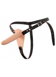 Телесный поясной страпон с вибрацией Vibrating Strap-On - 15,7 см. - Orion - купить с доставкой в Черкесске