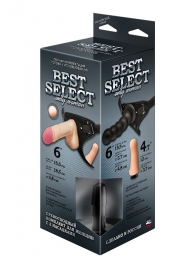 Черный пояс для женщин BEST SELECT с 3 насадками - LOVETOY (А-Полимер) - купить с доставкой в Черкесске
