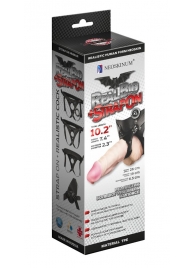 Гигантский фаллоимитатор на присоске в комплекте с трусиками - 26 см. - LOVETOY (А-Полимер) - купить с доставкой в Черкесске