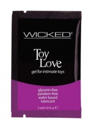 Лубрикант на водной основе для использования с игрушками WICKED Toy Love - 3 мл. - Wicked - купить с доставкой в Черкесске