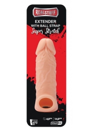 Телесная насадка EXTENDER WITH BALL STRAP 5.5 - 14 см. - Dream Toys - в Черкесске купить с доставкой