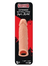 Телесная насадка EXTENDER WITH BALL STRAP 6.5 - 17 см. - Dream Toys - в Черкесске купить с доставкой