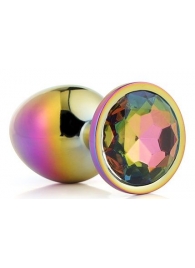 Голографическая анальная втулка с радужным кристаллом - 7,1 см. - Dream Toys - купить с доставкой в Черкесске